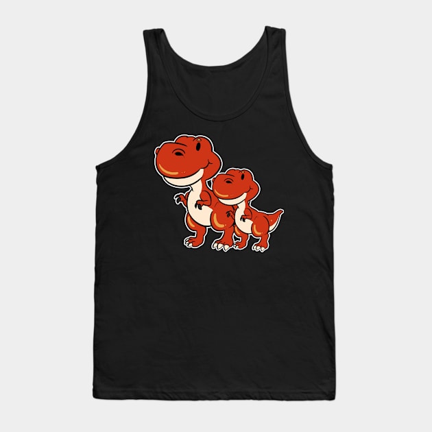 Dinosaur Dino Tyrannosaurus Rex Fossil Stone Age Tank Top by amango